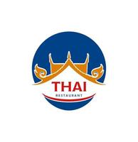 tailandese cucina icona per ristorante o asiatico cibo bar vettore