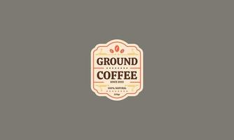 etichetta di terra caffè modello vettore illustrazione design