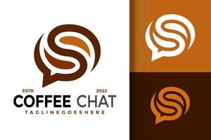 caffè Chiacchierare logo design vettore illustrazione modello