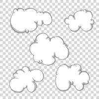nube impostato mano disegnato illustrazione vettore