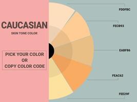 caucasico colore tavolozza vettore