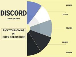 discordia colore tavolozza vettore