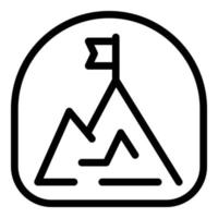 bandiera montagna icona, schema stile vettore