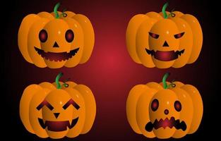 Jack o lanterna carattere. zucche nel Halloween giorno Festival pauroso concetto. semplice vettore illustrazione di spaventoso Halloween zucca.