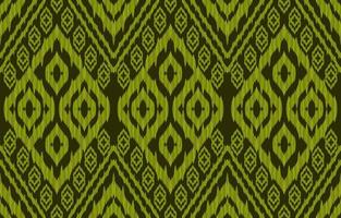 d'oro verde ikat modelli. geometrico tribale Vintage ▾ retrò stile. etnico tessuto ikat senza soluzione di continuità modello. indiano navajo azteco ikat Stampa vettore illustrazione. design per fondale struttura capi di abbigliamento tessile.