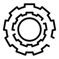 bicicletta riparazione cassetta icona, schema stile vettore