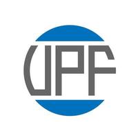 upf lettera logo design su bianca sfondo. upf creativo iniziali cerchio logo concetto. upf lettera design. vettore