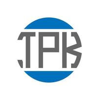 tpk lettera logo design su bianca sfondo. tpk creativo iniziali cerchio logo concetto. tpk lettera design. vettore