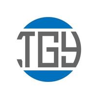 tgy lettera logo design su bianca sfondo. tgy creativo iniziali cerchio logo concetto. tgy lettera design. vettore