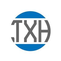 txh lettera logo design su bianca sfondo. txh creativo iniziali cerchio logo concetto. txh lettera design. vettore