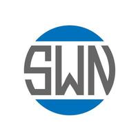 swn lettera logo design su bianca sfondo. swn creativo iniziali cerchio logo concetto. swn lettera design. vettore