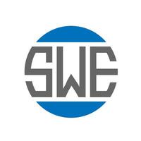 swe lettera logo design su bianca sfondo. swe creativo iniziali cerchio logo concetto. swe lettera design. vettore