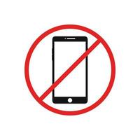 avvertimento no mobile Telefono cartello vettore