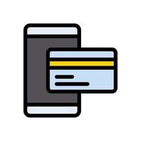 illustrazione vettoriale di pagamento online su uno sfondo. simboli di qualità premium. icone vettoriali per il concetto e la progettazione grafica.