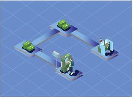 isometrico mobile i soldi trasferimento isometrico vettore illustrazione. vettore isometrico illustrazione adatto per diagrammi, infografica, e altro grafico risorse