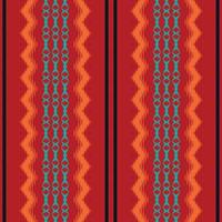 ikat disegni tribale azteco senza soluzione di continuità modello. etnico geometrico ikkat batik digitale vettore tessile design per stampe tessuto saree Mughal spazzola simbolo andane struttura Kurti kurtis kurtas