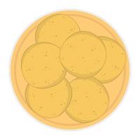 arepas pane su un' piatto. colombiano cibo. vettore illustrazione