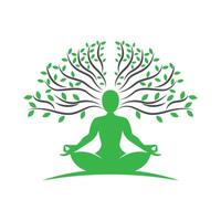 yoga logo icona design vettore