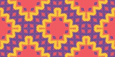 ikkat o ikat azteco batik tessile senza soluzione di continuità modello digitale vettore design per Stampa saree Kurti Borneo tessuto confine spazzola simboli campioni festa indossare