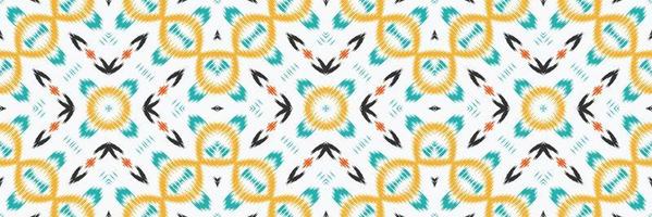 batik tessile motivo ikat azteco senza soluzione di continuità modello digitale vettore design per Stampa saree Kurti Borneo tessuto confine spazzola simboli campioni elegante