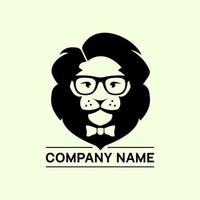 nerd Leone logo vettore