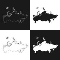 impostato carta geografica di Russia. vettore illustrazione.