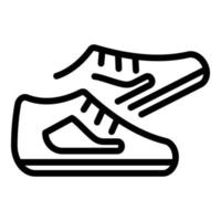 nordico a piedi scarpe icona, schema stile vettore