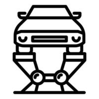idraulico auto sollevamento icona, schema stile vettore