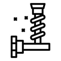 auto parte icona, schema stile vettore