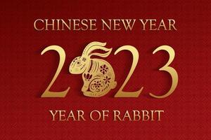 Cinese nuovo anno 2023 anno di coniglio design illustrazione vettore