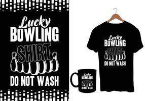 bowling vettore maglietta design