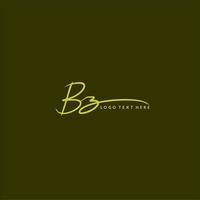 bz logo, mano disegnato bz lettera logo, bz firma logo, bz creativo logo, bz monogramma logo vettore