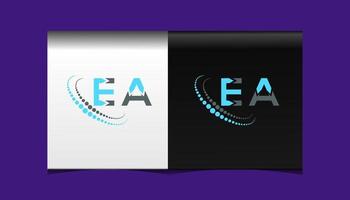 ea lettera logo creativo design. ea unico design. vettore