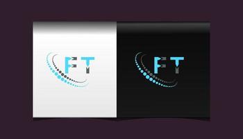ft lettera logo creativo design. ft unico design. vettore