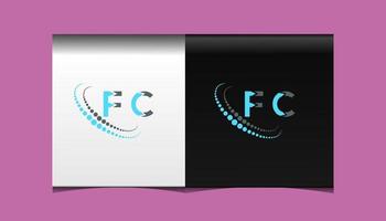 fc lettera logo creativo design. fc unico design. vettore