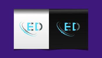 ed lettera logo creativo design. ed unico design. vettore