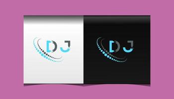 dj lettera logo creativo design. dj unico design. vettore