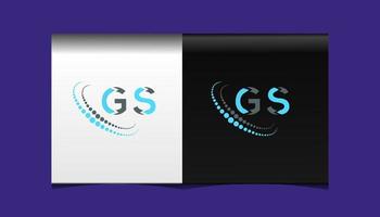 gs lettera logo creativo design. gs unico design. vettore