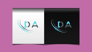 da lettera logo creativo design. da unico design. vettore