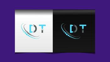 dt lettera logo creativo design. dt unico design. vettore
