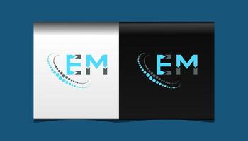 em lettera logo creativo design. em unico design. vettore