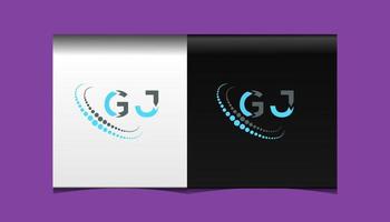 gj lettera logo creativo design. gj unico design. vettore