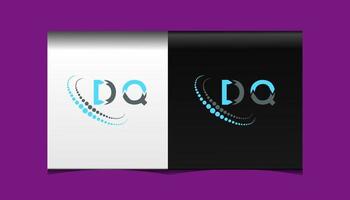 dq lettera logo creativo design. dq unico design. vettore
