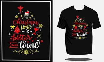 Natale t camicia design o Natale tipografia camicia e Santa t camicia design o vettore