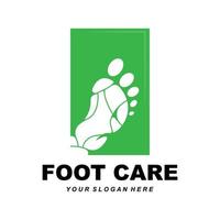 piede cura logo design Salute illustrazione donna pedicure salone vettore