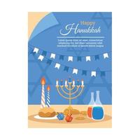 contento hanukkah Festival sfondo vettore