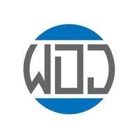 wdj lettera logo design su bianca sfondo. wdj creativo iniziali cerchio logo concetto. wdj lettera design. vettore