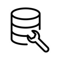 illustrazione vettoriale di riparazione del database su uno sfondo. simboli di qualità premium. icone vettoriali per il concetto e la progettazione grafica.