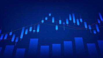 azione mercato grafico. attività commerciale e finanza sfondo vettore