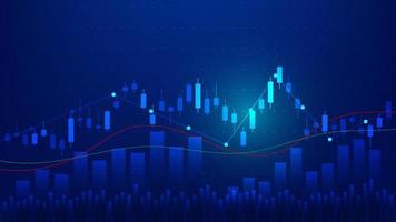 azione mercato grafico. attività commerciale e finanza sfondo vettore